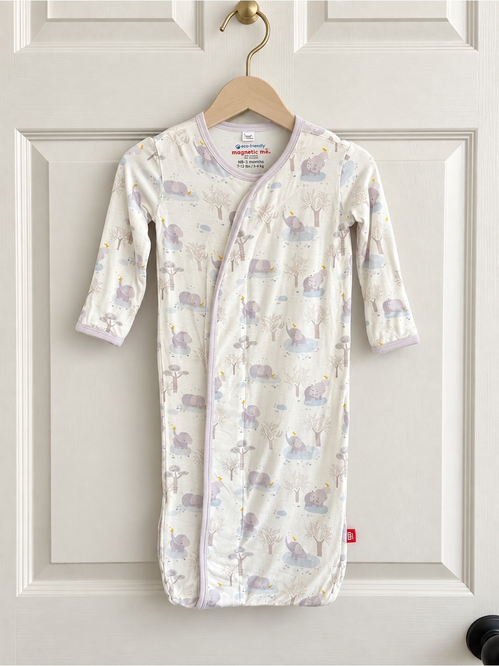 Magnetic Me NB-3M Elephant Modal Magnetic Gown Sleeper